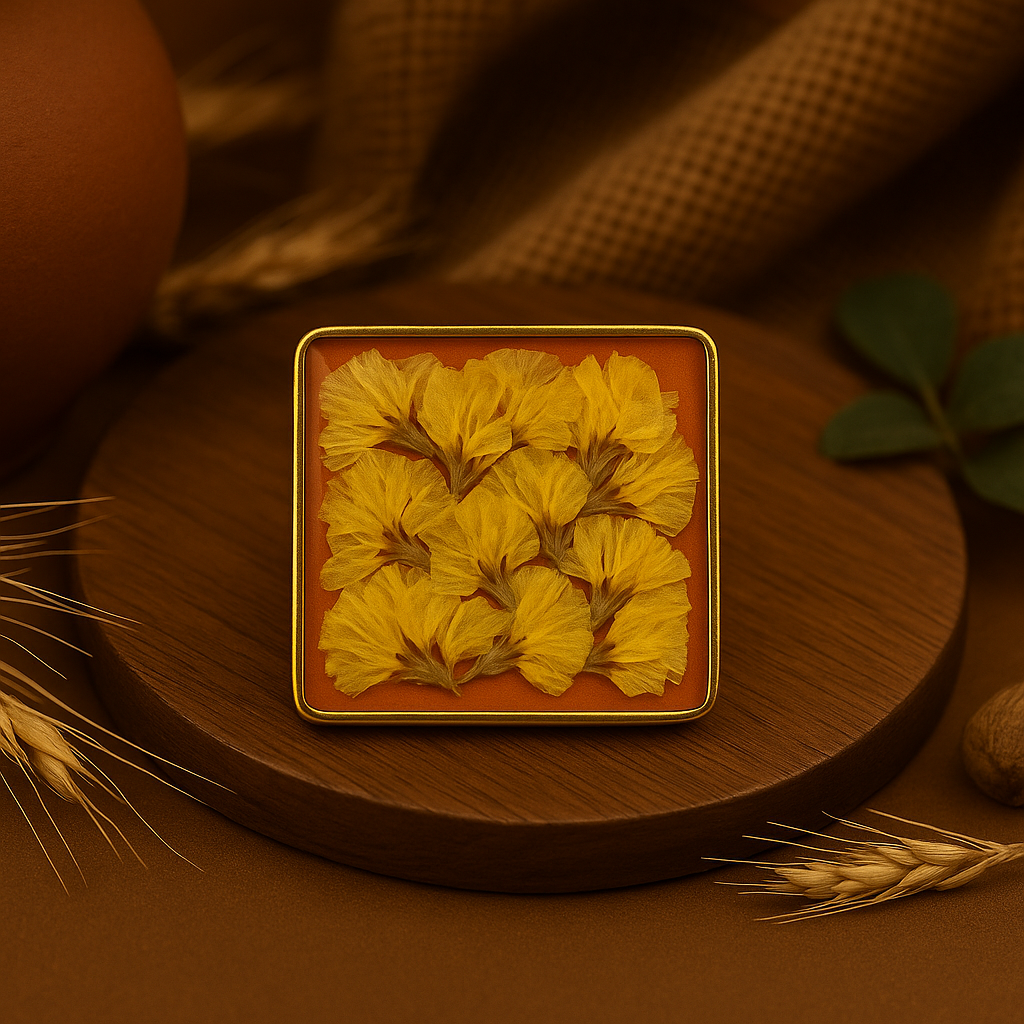 Yellow Baby's Breath Square Brooch – Sunshine & Statement