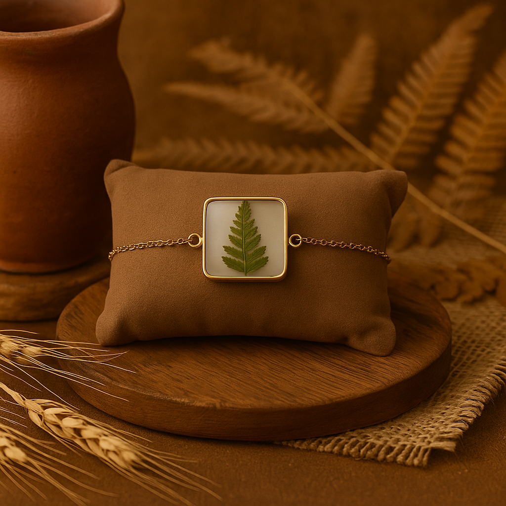 Fern Square Bracelet – Clear & Structured