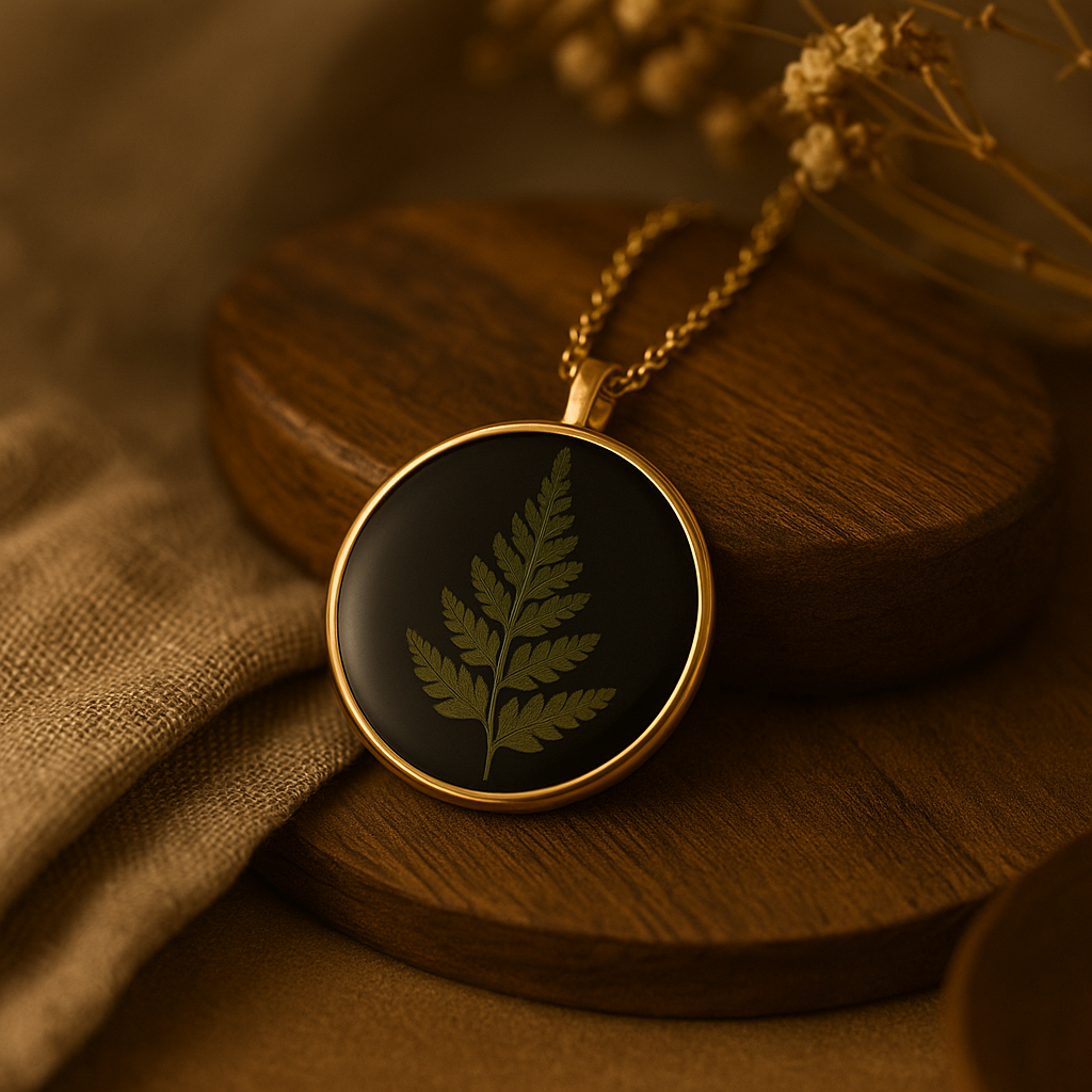 Fern Circle Pendant – Grounded & Resilient