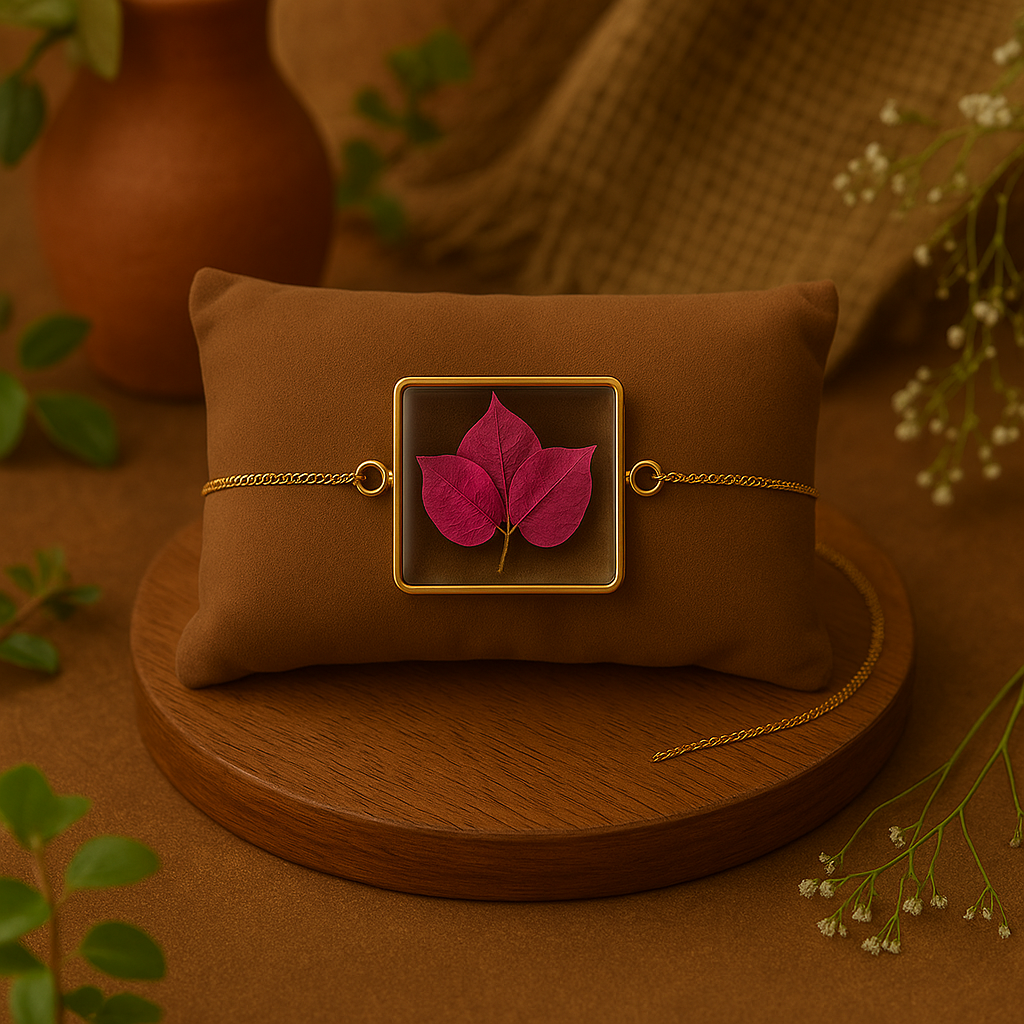 Bougainvillea Square Bracelet – Focused & Clear