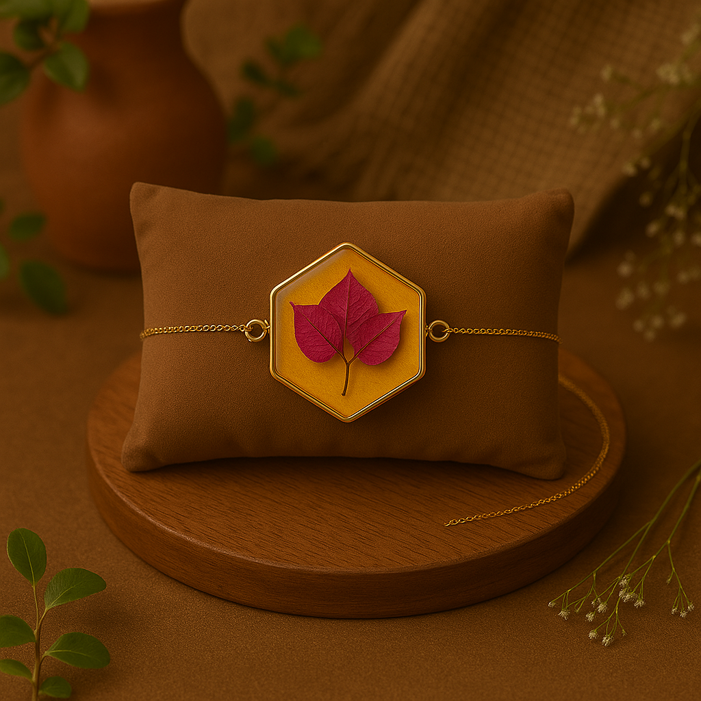 Bougainvillea Hexagon Bracelet – Confidence & Creativity