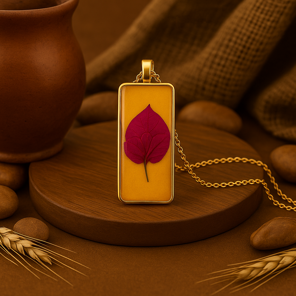 Bougainvillea Rectangle Pendant – Sunny & Creative