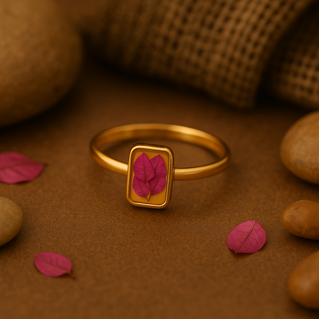 Bougainvillea Rectangle Ring – Sunshine & Joy