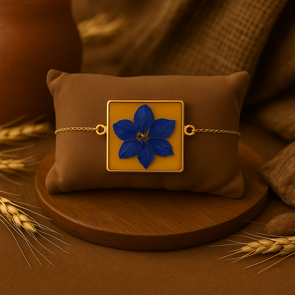 Blue Larkspur Square Bracelet – Creative & Vibrant