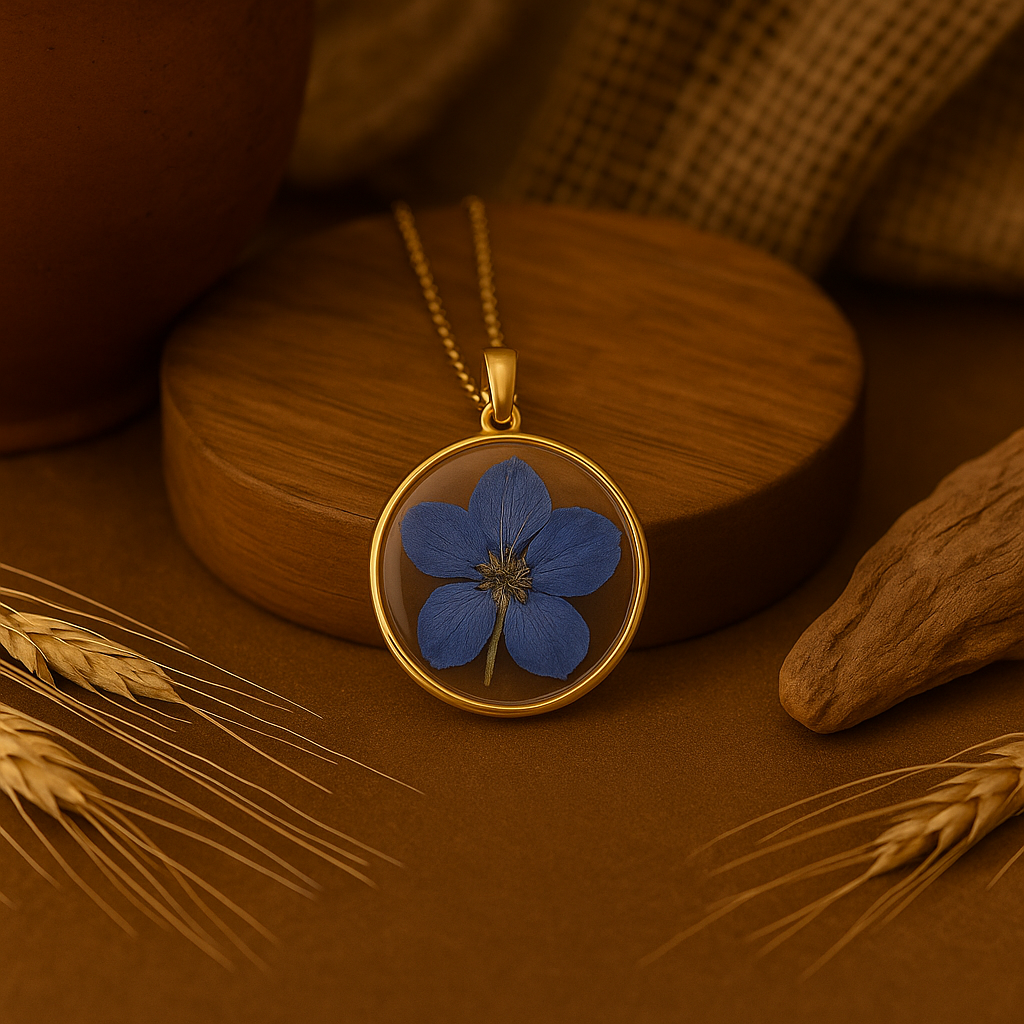 Blue Larkspur Circle Pendant – Honest & Communicative