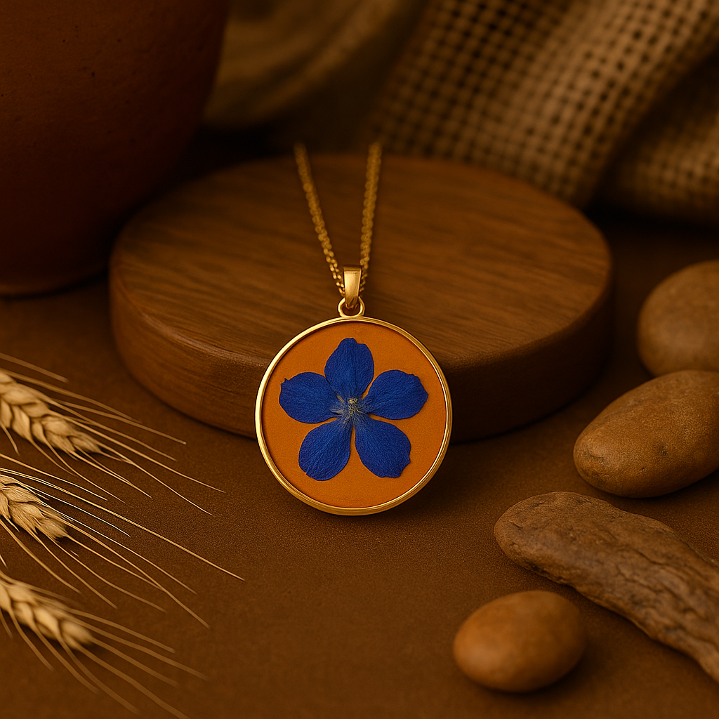 Blue Larkspur Circle Pendant – Creative & Communication