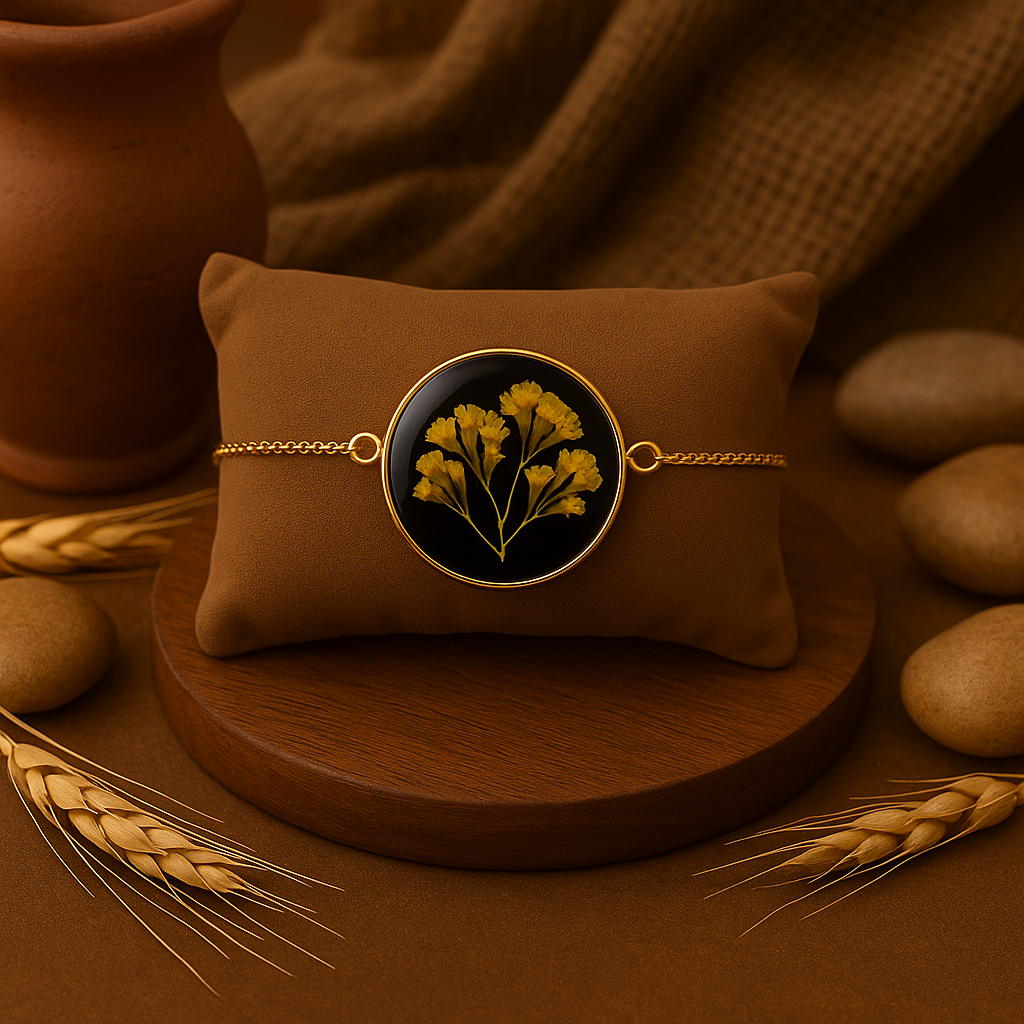 Yellow Baby's Breath Circle Bracelet – Confident & Bold