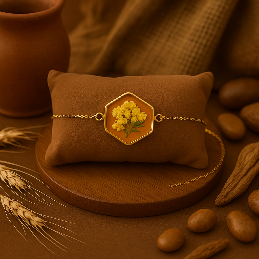 Yellow Baby's Breath Hexagon Bracelet – Bold & Confident