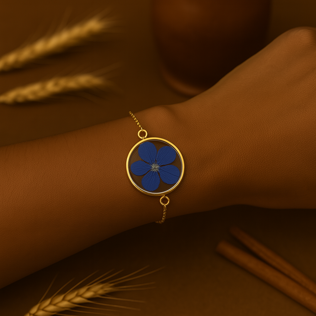 Blue Larkspur Circle Bracelet – Clear & Honest