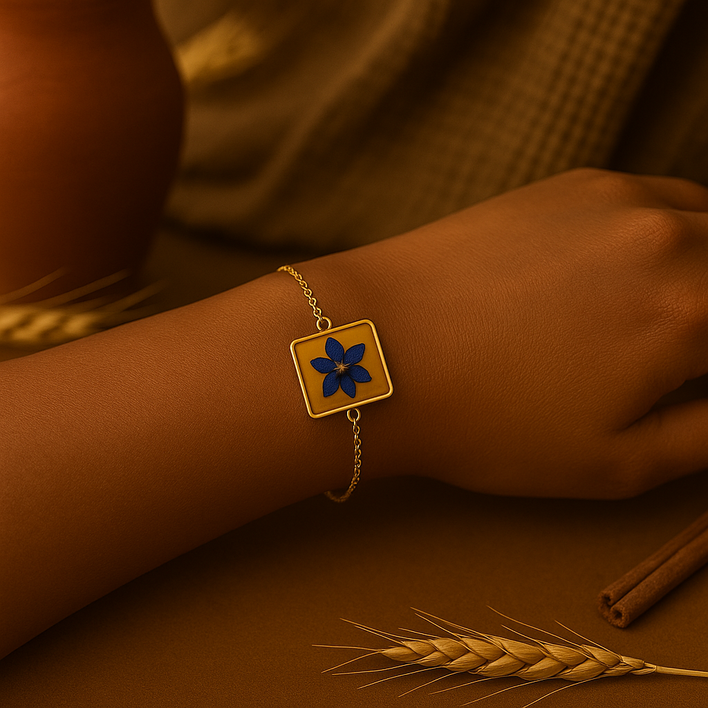 Blue Larkspur Square Bracelet – Creative & Vibrant