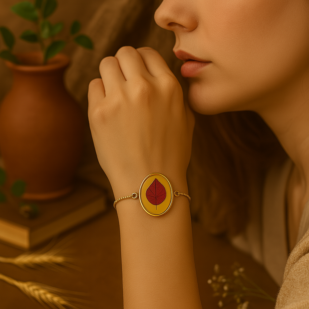 Bougainvillea Oval Bracelet – Flow & Passion