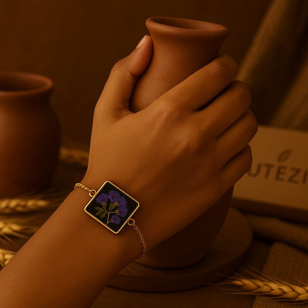 Purple Baby's Breath Square Bracelet – Organized & Calm