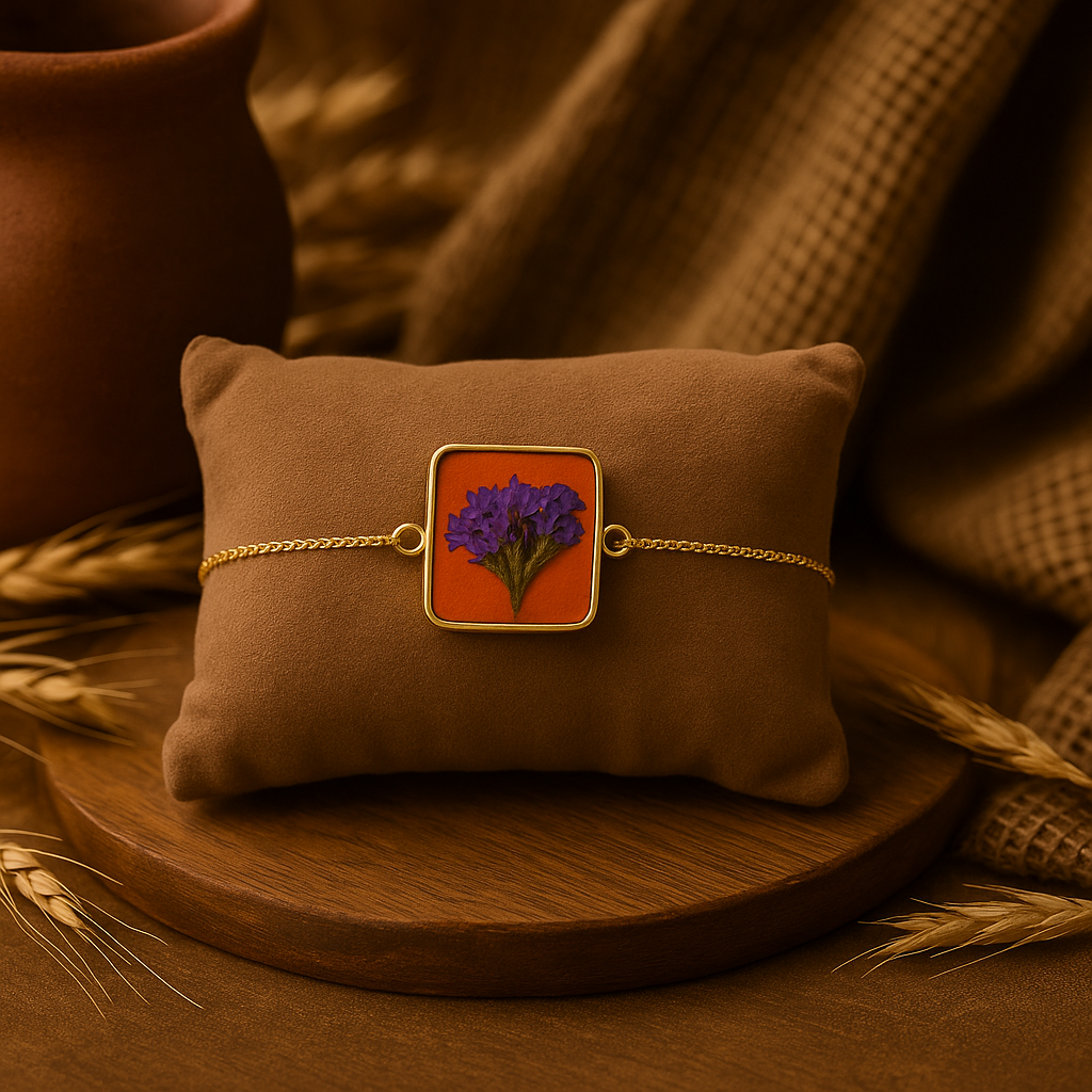 Purple Baby's Breath Square Bracelet – Passionate & Graceful