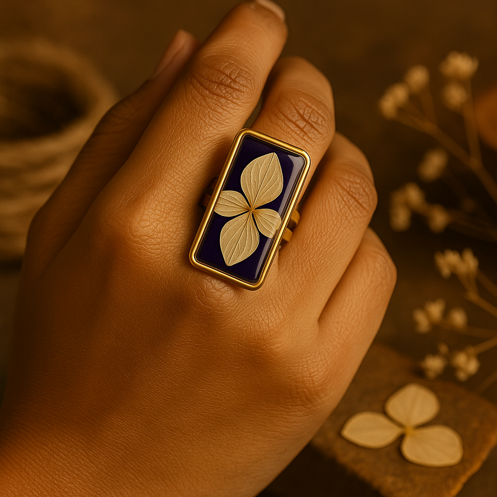 beige hydrangea ring 6 hand.png