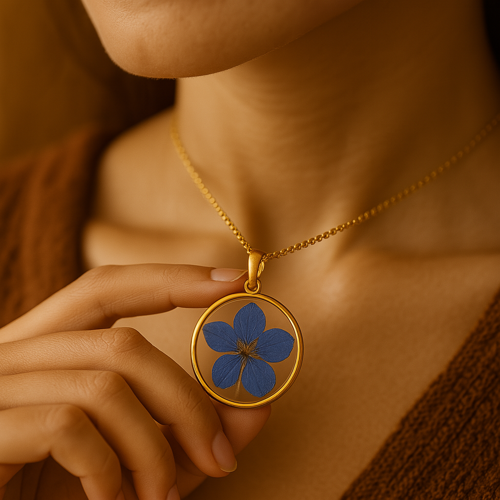 Blue Larkspur Circle Pendant – Honest & Communicative