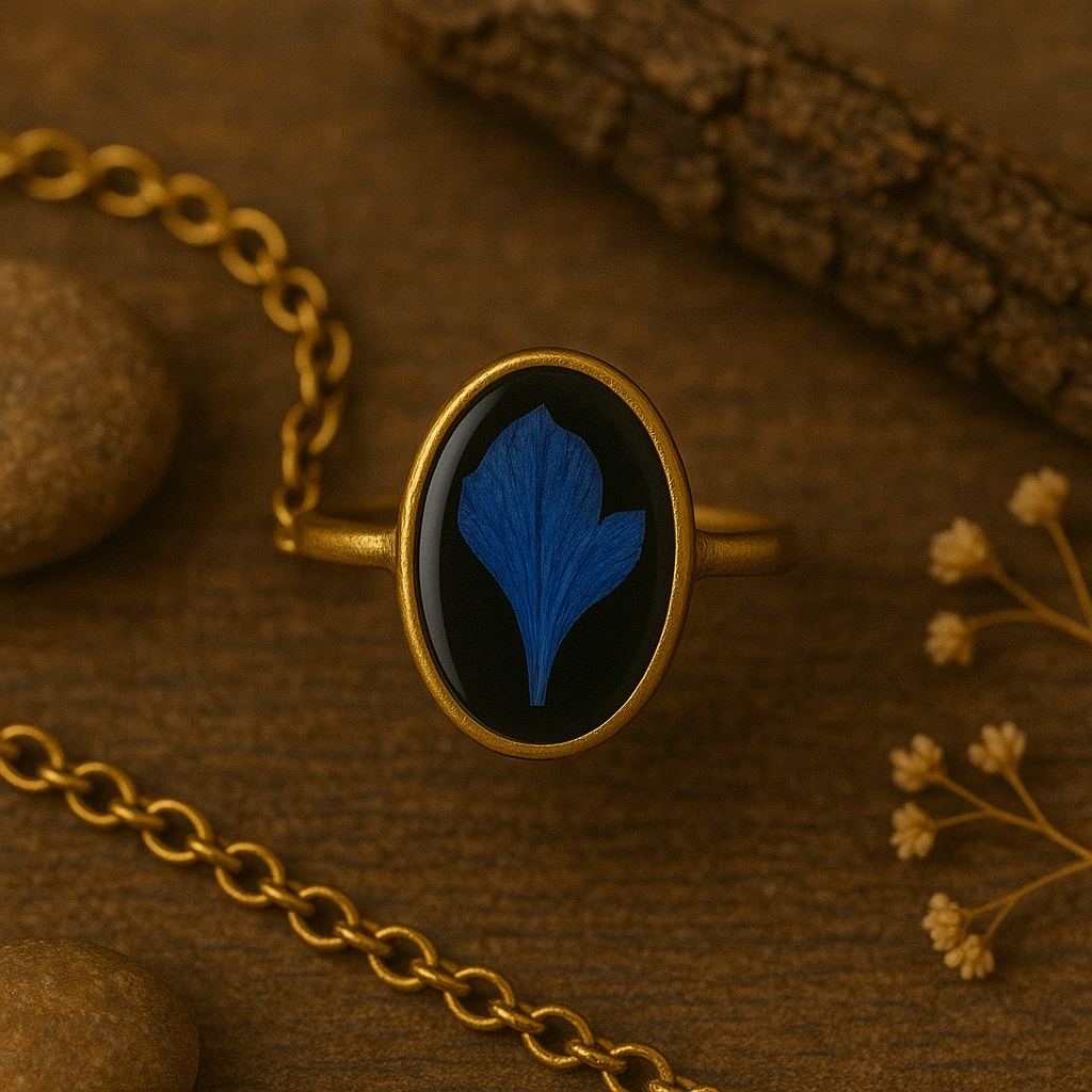 Blue Larkspur Oval Ring – Evolving & Thoughtful
