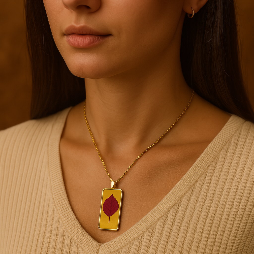 Bougainvillea Rectangle Pendant – Sunny & Creative