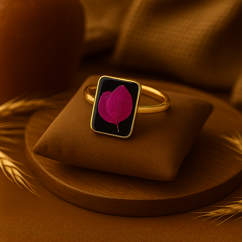 Bougainvillea Rectangle Ring – Protection & Confidence