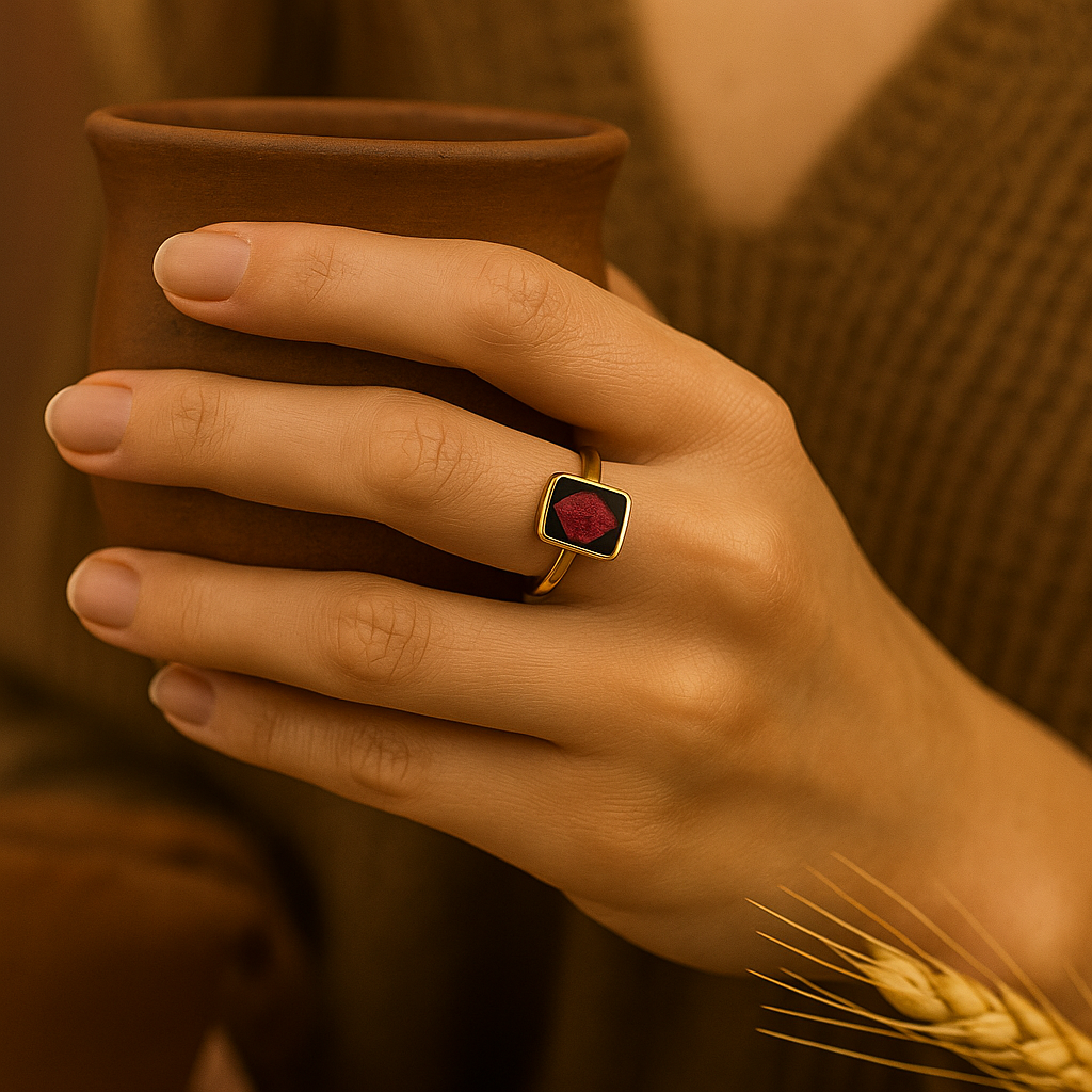 Bougainvillea Rectangle Ring – Protection & Confidence