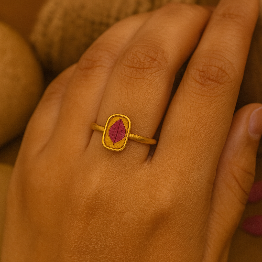 Bougainvillea Rectangle Ring – Sunshine & Joy