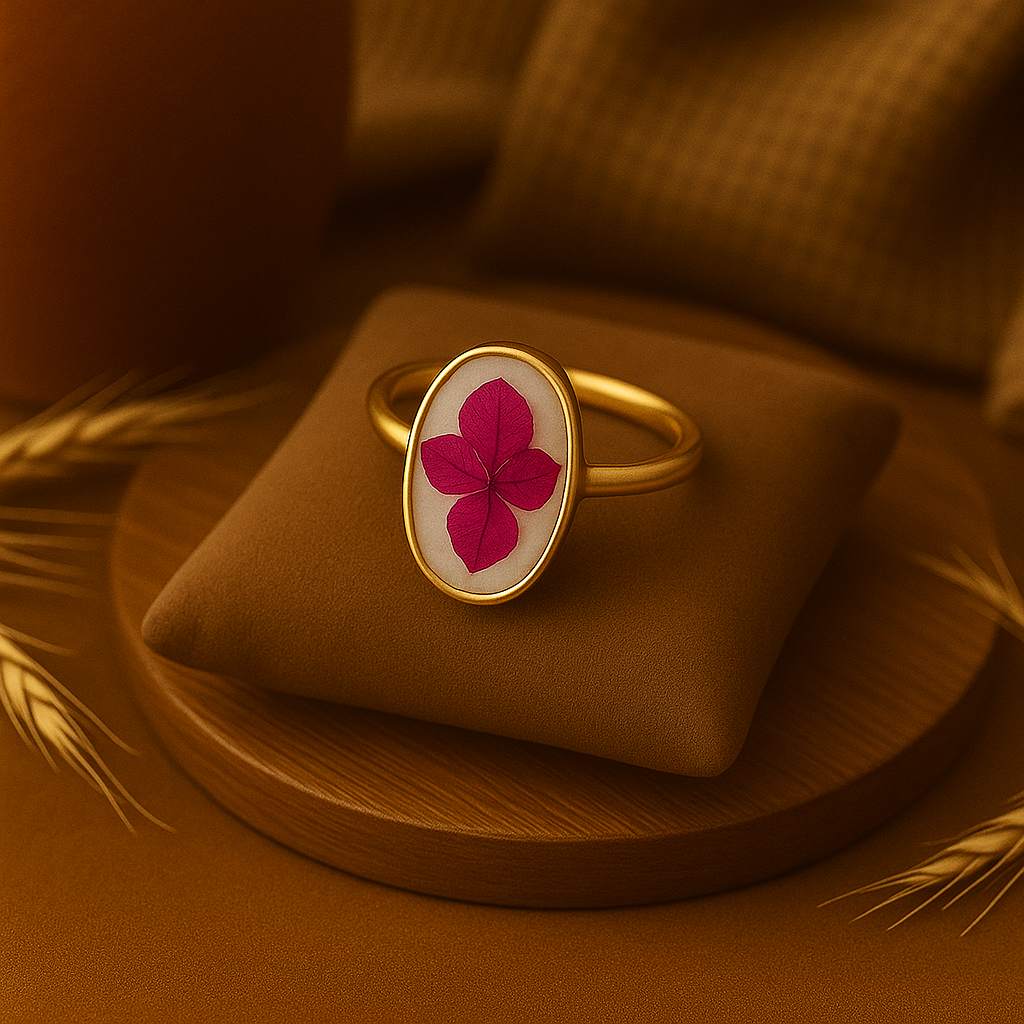 Bougainvillea Oval Ring – Romantic & Elegant
