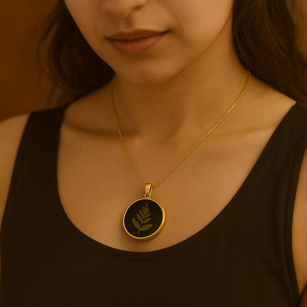 Fern Circle Pendant – Grounded & Resilient