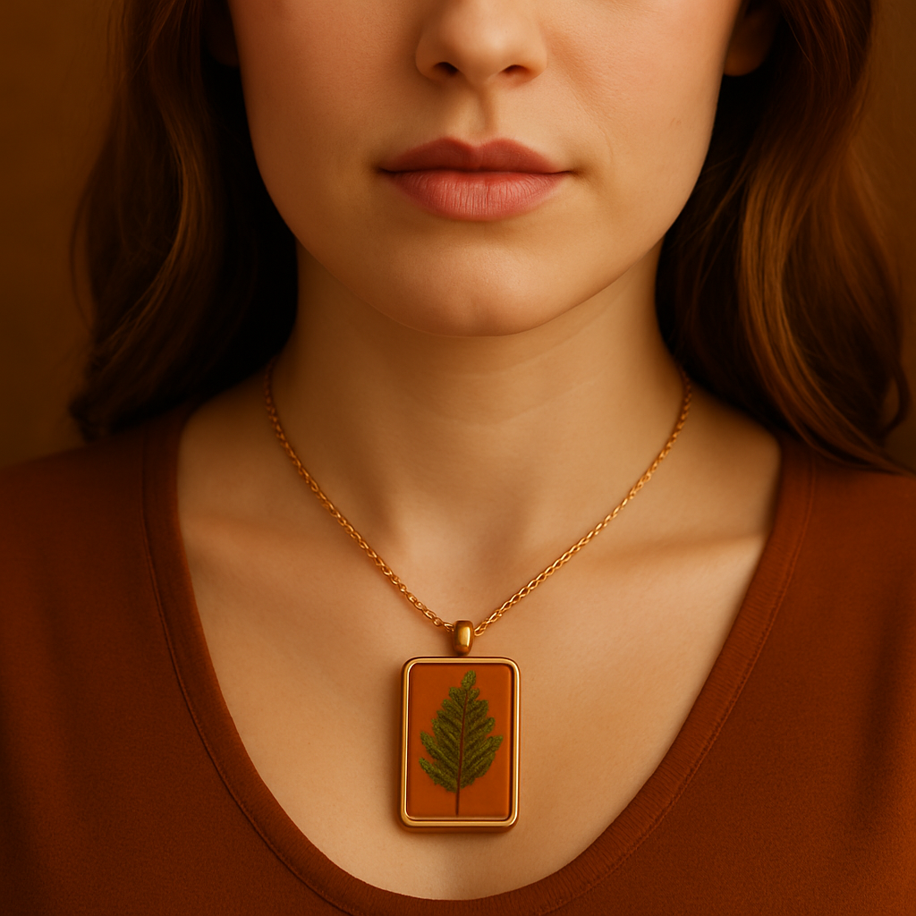 Fern Rectangle Pendant – Energetic & Growing