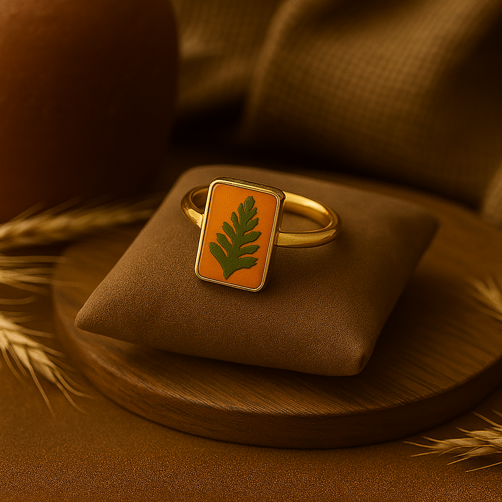 Fern Rectangle Ring – Creativity & Passion