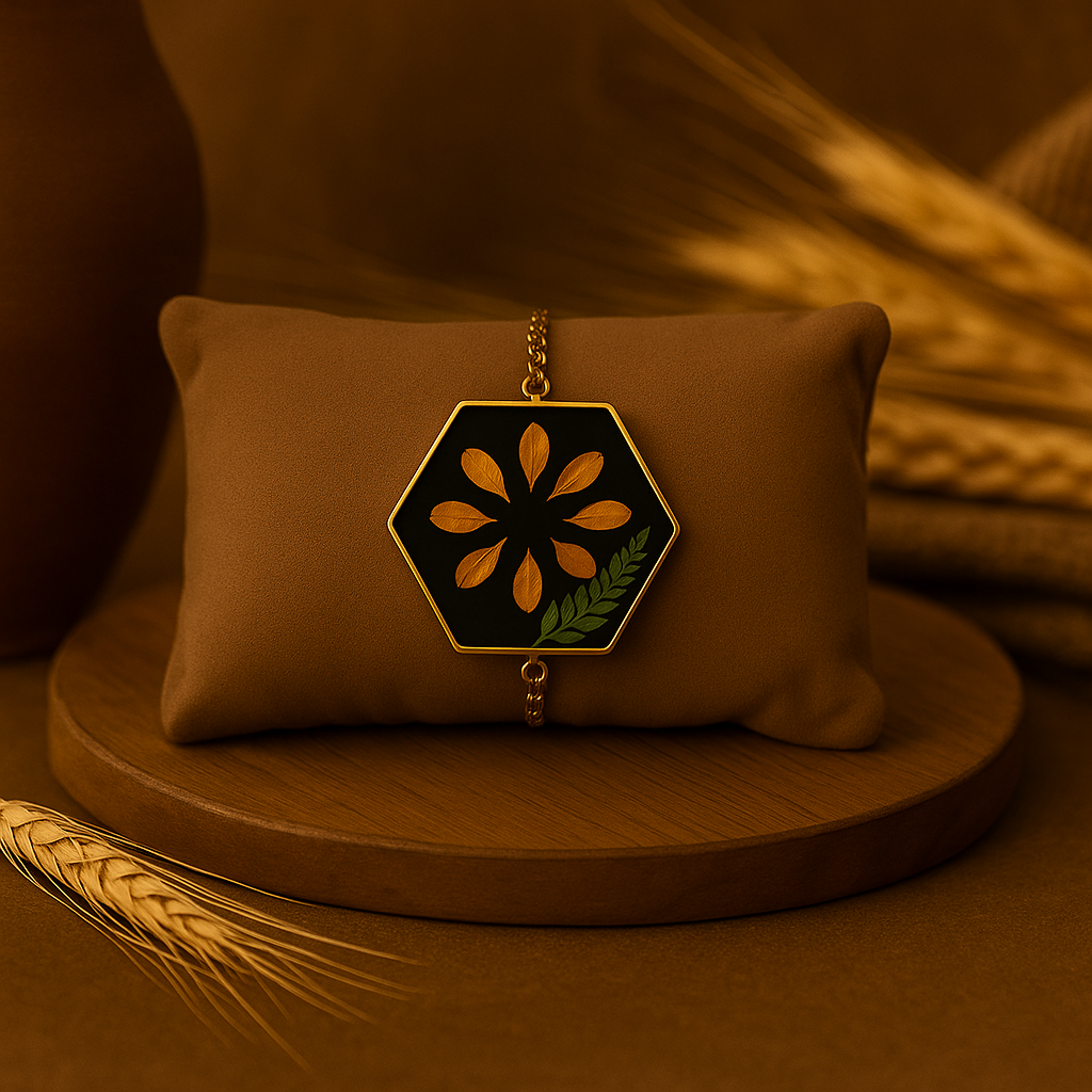 Marigold & Fern Hexagon Bracelet – Strong & Harmonious