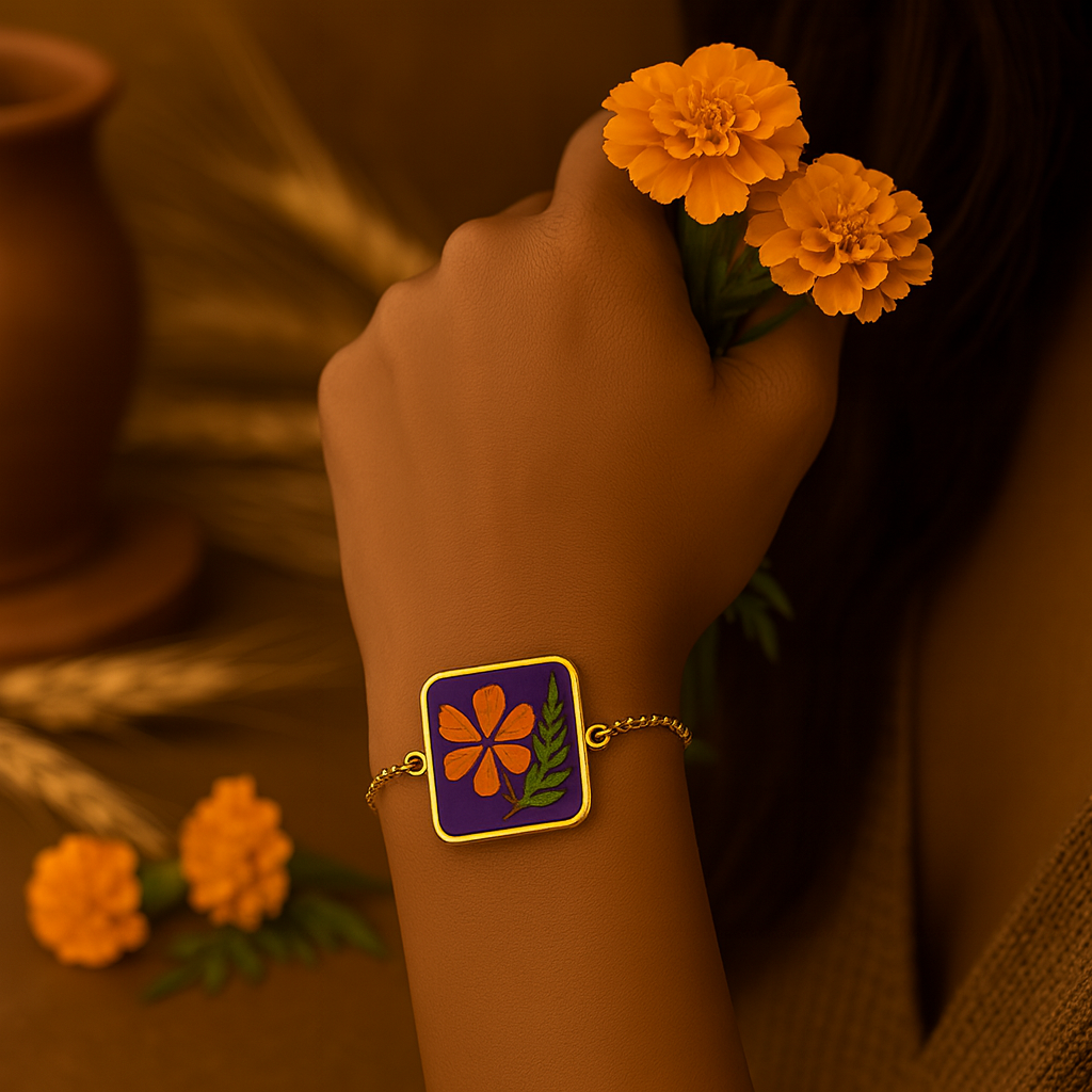 Marigold & Fern Square Bracelet – Confident & Inspiring