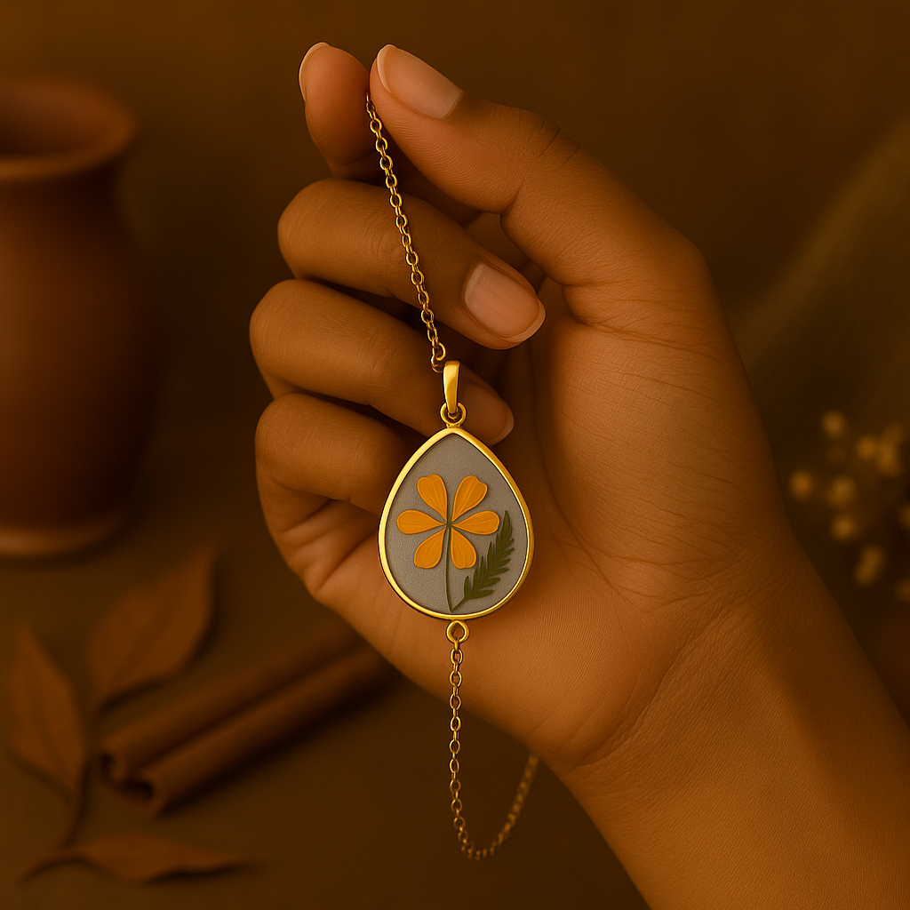 Marigold & Fern Teardrop Bracelet – Growing & Hopeful