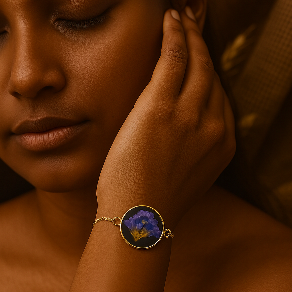 Purple Baby's Breath Circle Bracelet – Calm & Graceful