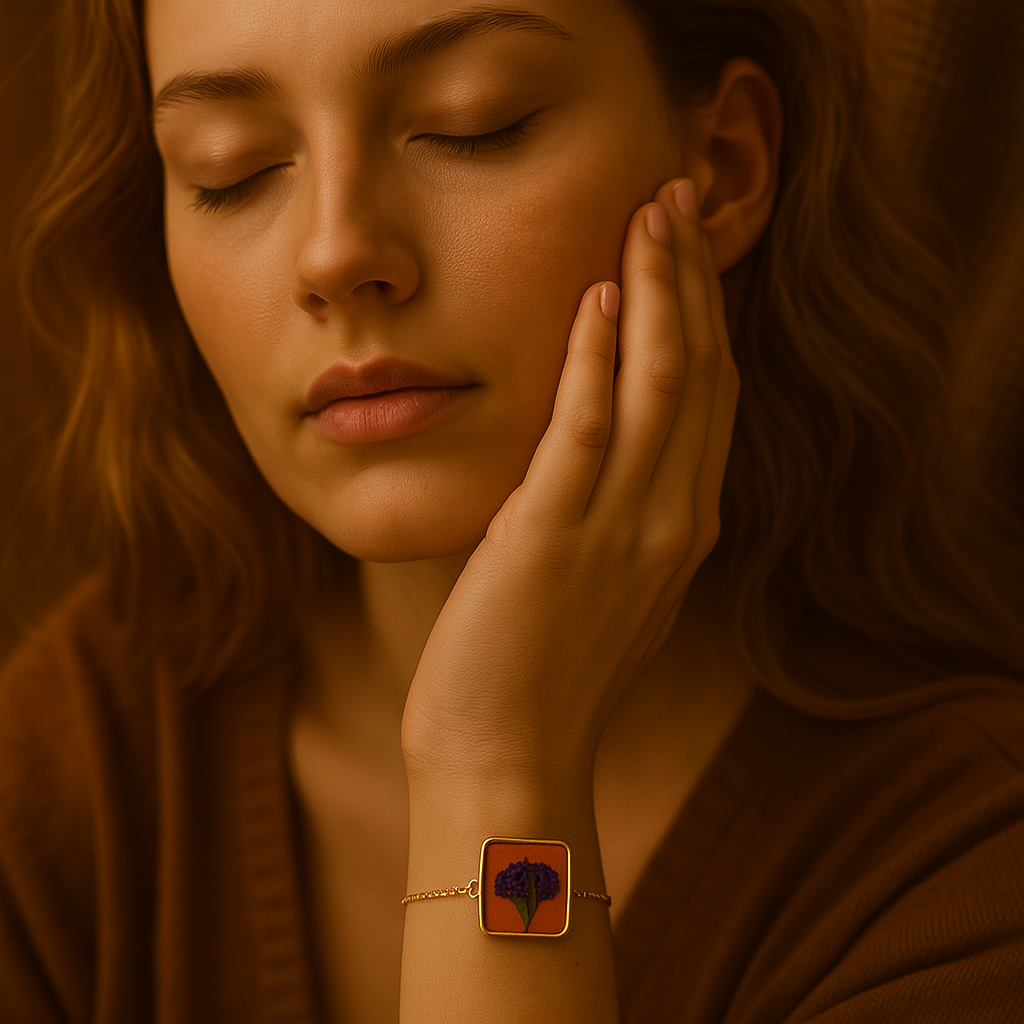 Purple Baby's Breath Square Bracelet – Passionate & Graceful